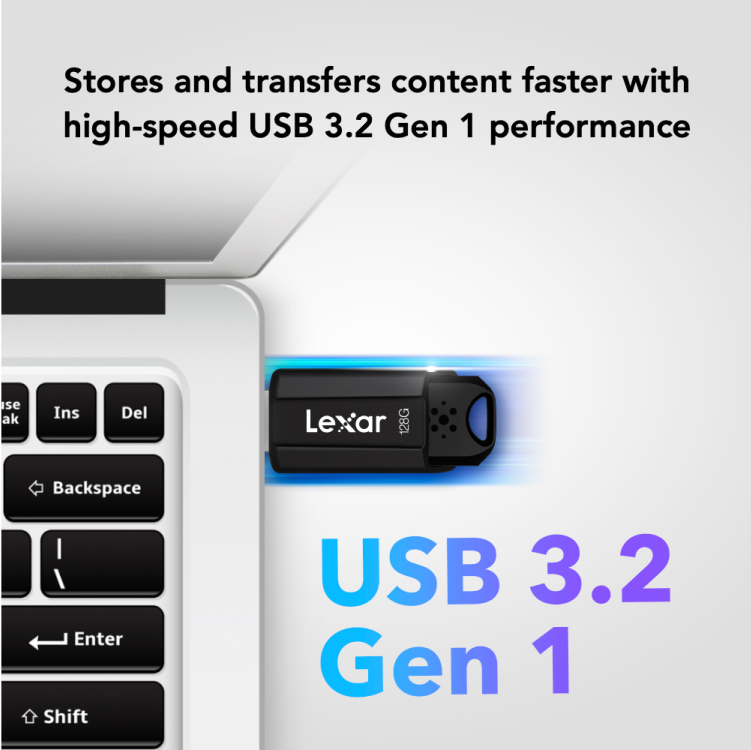  Lexar JumpDrive  S80 128GB USB 3.2 Gen 1 Flash Drive